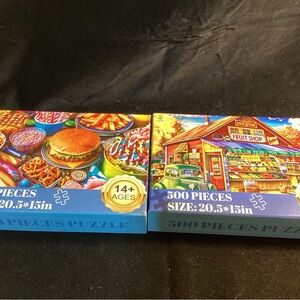 Two 500 piece puzzles, 20.5” x 15 “